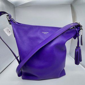Coach Legacy Leather Large Duffle Bag ~ Ultraviolet/Silver Hardware (NWT)